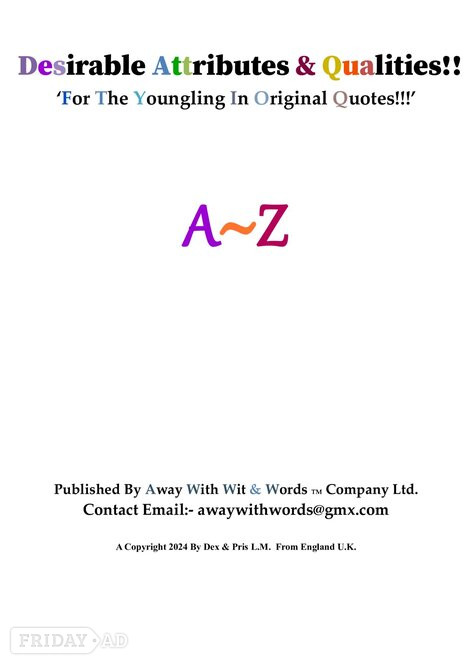Purchase! Desirable Attributes & Qualities!!  PDF Large Booklet!! For Only £3.00 in Southwark