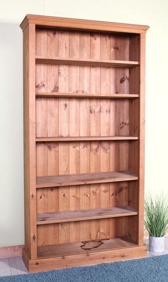 Delivery Options - Large Quality Made Pine Bookcase Waxed