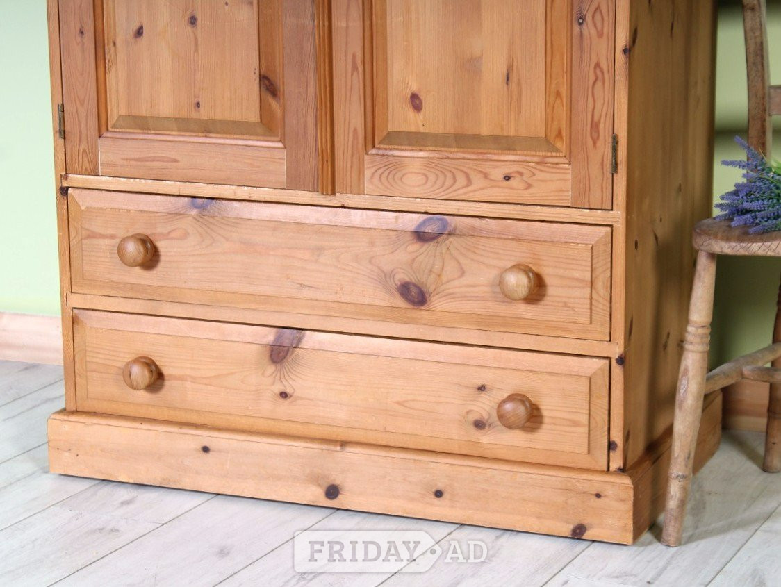 Hailsham Delivery Options Cottage Waxed Pine Farmhouse Wardrobe 