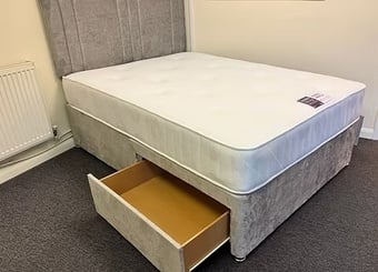 4 FOOT - STRESS FREE MATTRESS 2 drawers & 24 inch headboard