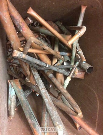 Scrap copper pipe