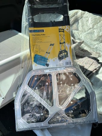 FOLDING Hand Trolley Wheels NEW in Plastic Heavy Duty 70 Lts