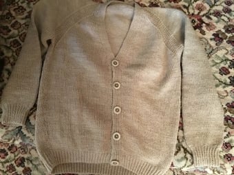 Hand knitted cardigan