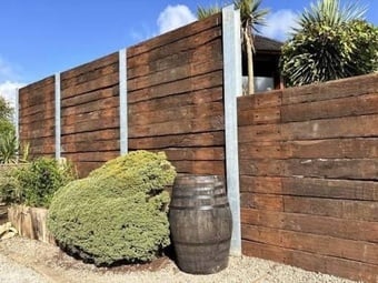 railway sleeper posts to clear