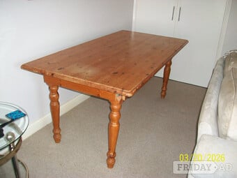 Pine wood table, 