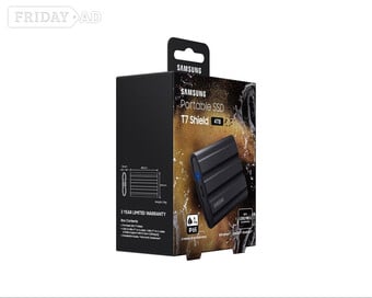SAMSUNG T7 Shield External SSD - 4 TB - Black 1Gbs High Speed