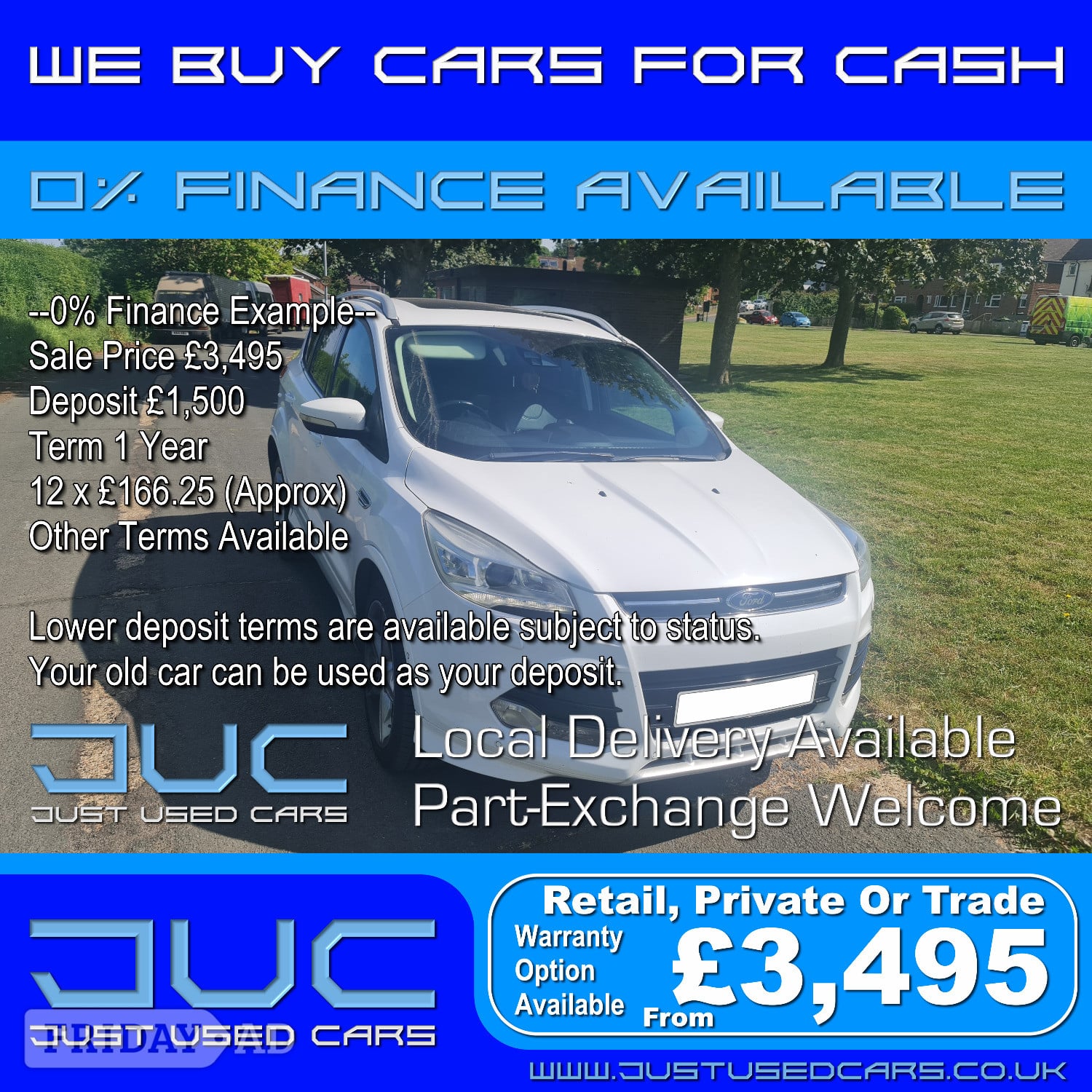Ford Kuga 2.0 TDCI Titanium X 4x4 SUV (Manual Diesel) 14 Reg 2014 in Lewes