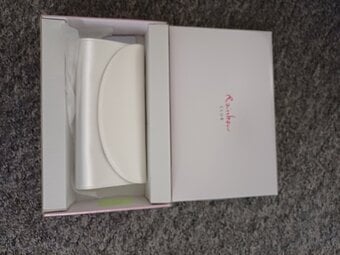 Brand New Rainbow Club Cream silk handbag with silver link chain 