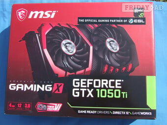 MSI NVIDIA GeForce GTX 1050 TI Gaming X 4G 4GB GDDR5 Graphic Card