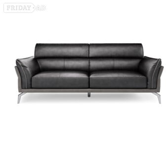Leather 3 seater + 2 seater plus footstool  
