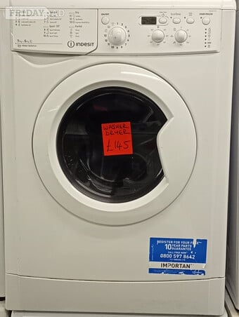 INDESIT 7kg wash & 5kg dry water balance washer dryer 