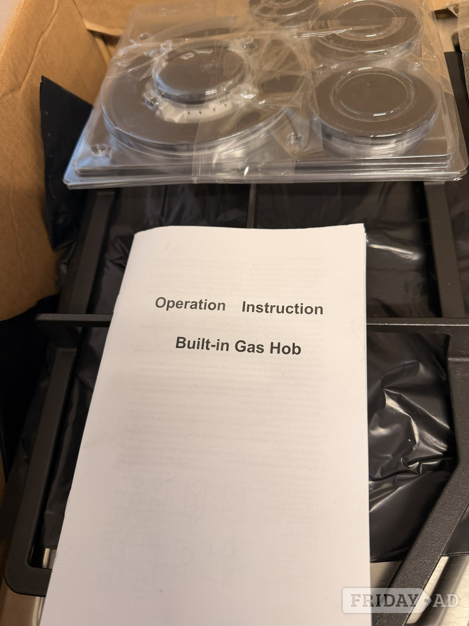MIXNOVA Brand New Silver 4 Burner Gas Hob - Unused Cooker Hob