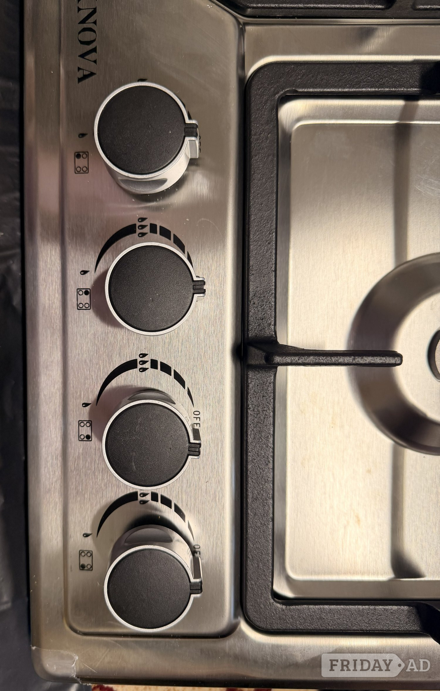 MIXNOVA Brand New Silver 4 Burner Gas Hob - Unused Cooker Hob - Home Appliances