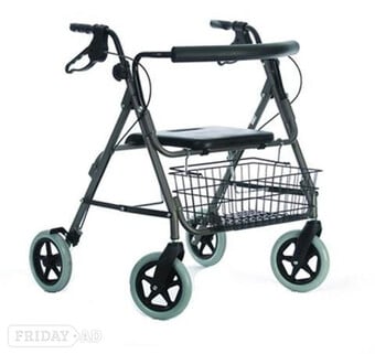 Rollator 4-Wheel Mobility Walker with Seat, Storage