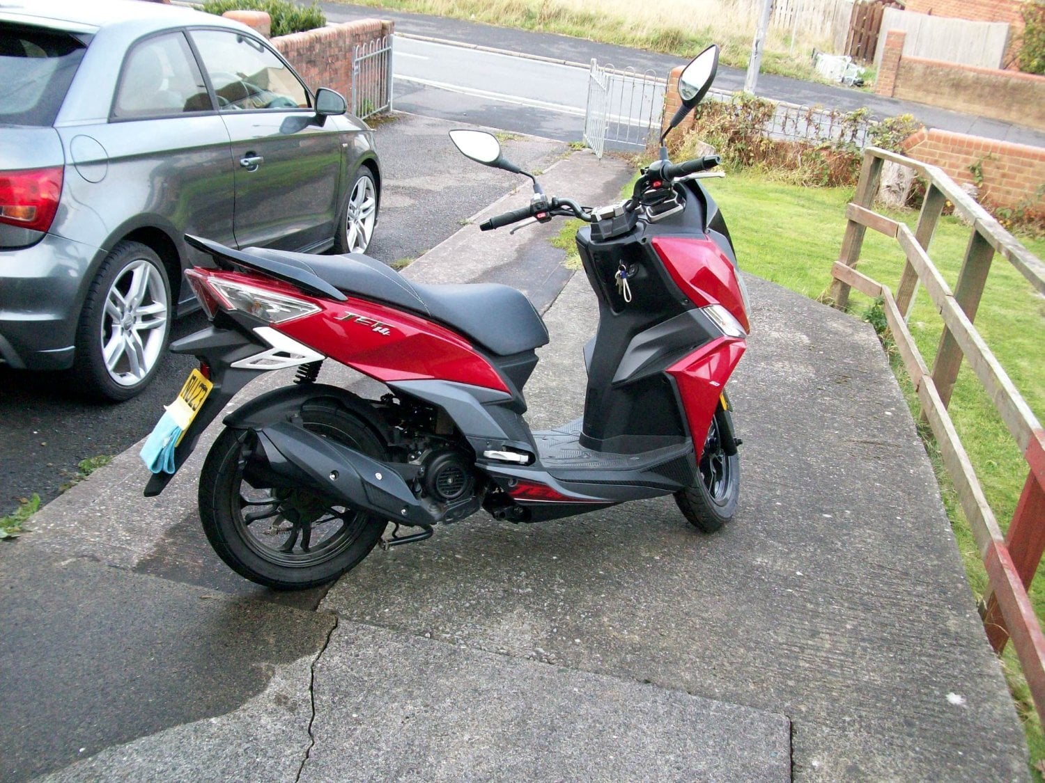 sym jet 14 50cc. E5, 2023 reg, only 400 mile's since new. EURO 5. - Motorbikes, Scooters & Quads