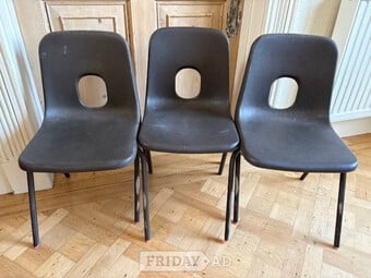 Children's Chairs - 3 solid plastic chairs