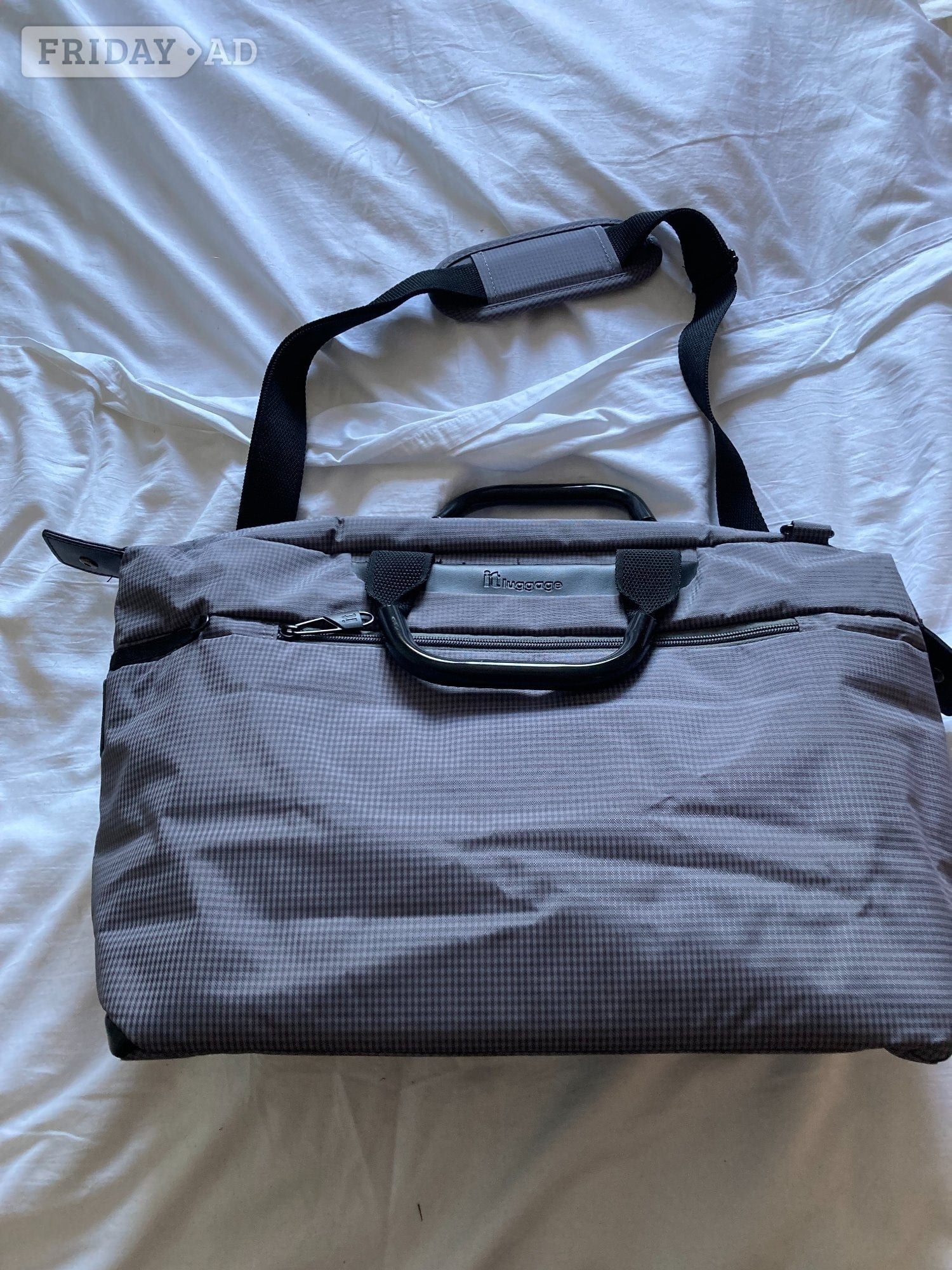 Crawley it Luggage Travel Bag with Shoulder Strap - Grey