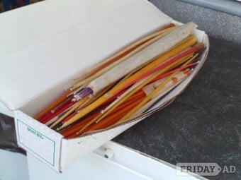 BOX OF WAX CANDLES
