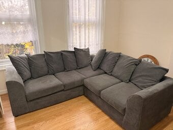 Grey 5 Seater Corner Sofa 