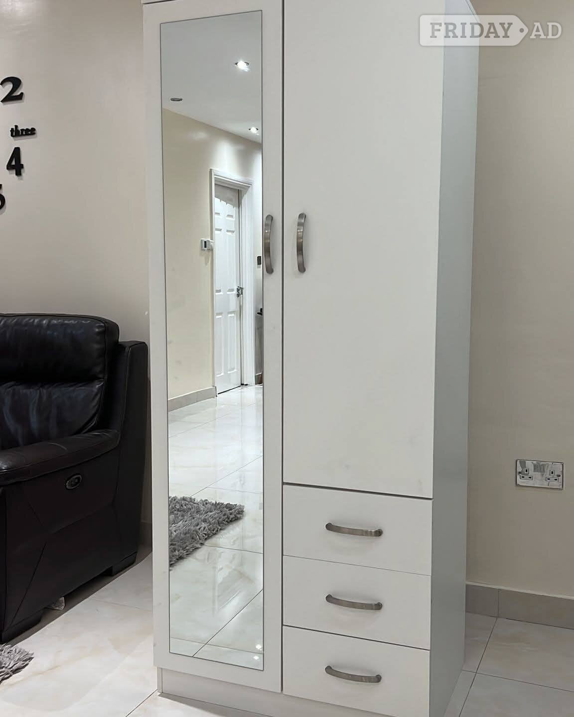 IKEA 2 Door Wardrobe with Hanging Rails and Shelves in London