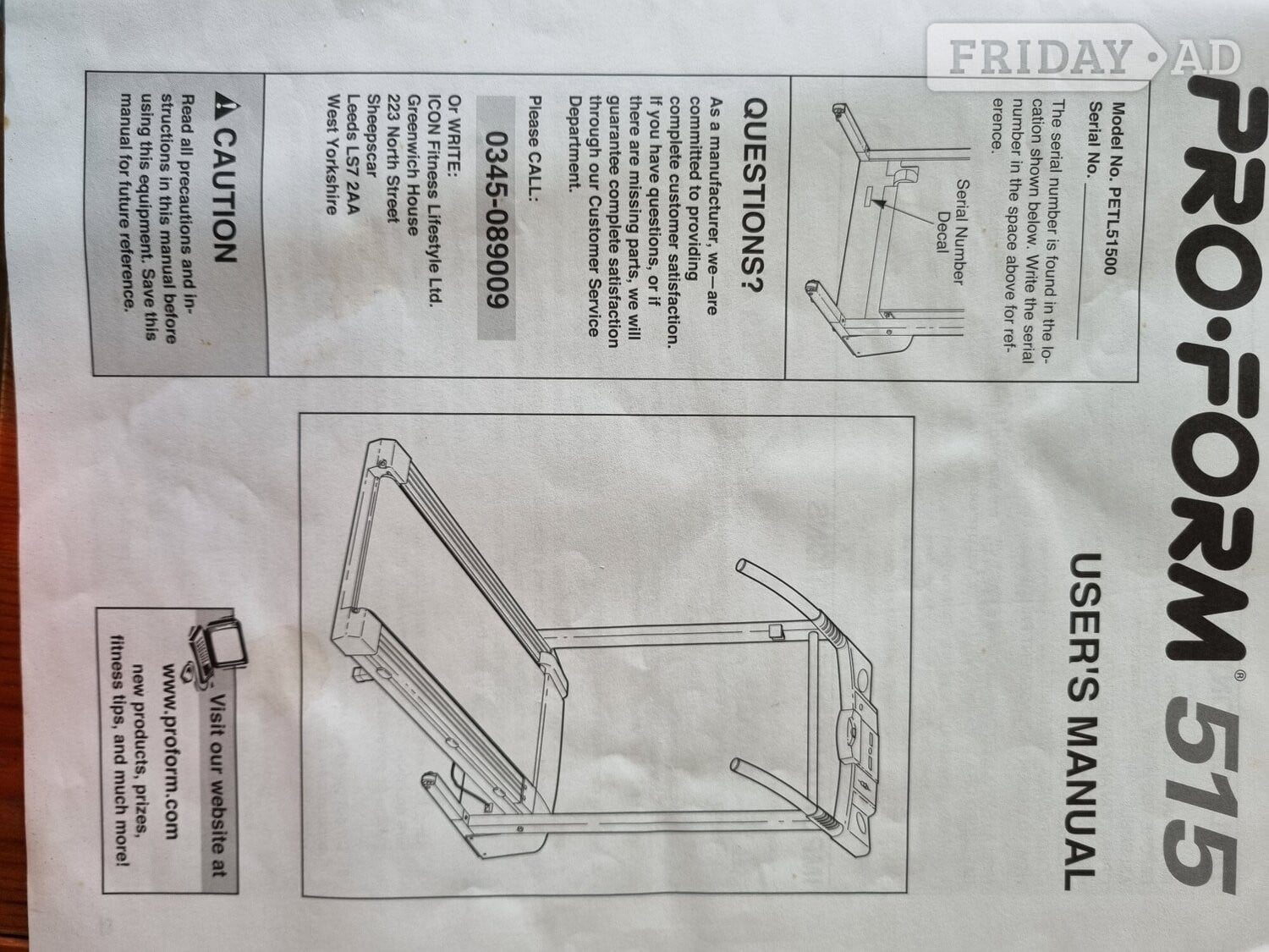   Walking Machine  Pro. Form 515   in Uckfield