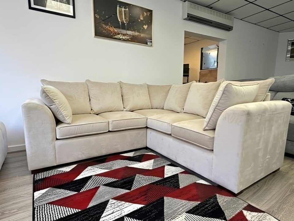 DFS 5x Seater V Shape Corner Sofa With High Back Cushions  - Furniture in Harrow