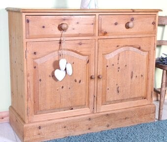 UK Delivery  - Rustic Old Second-Hand Pine Farmhouse Sideboard