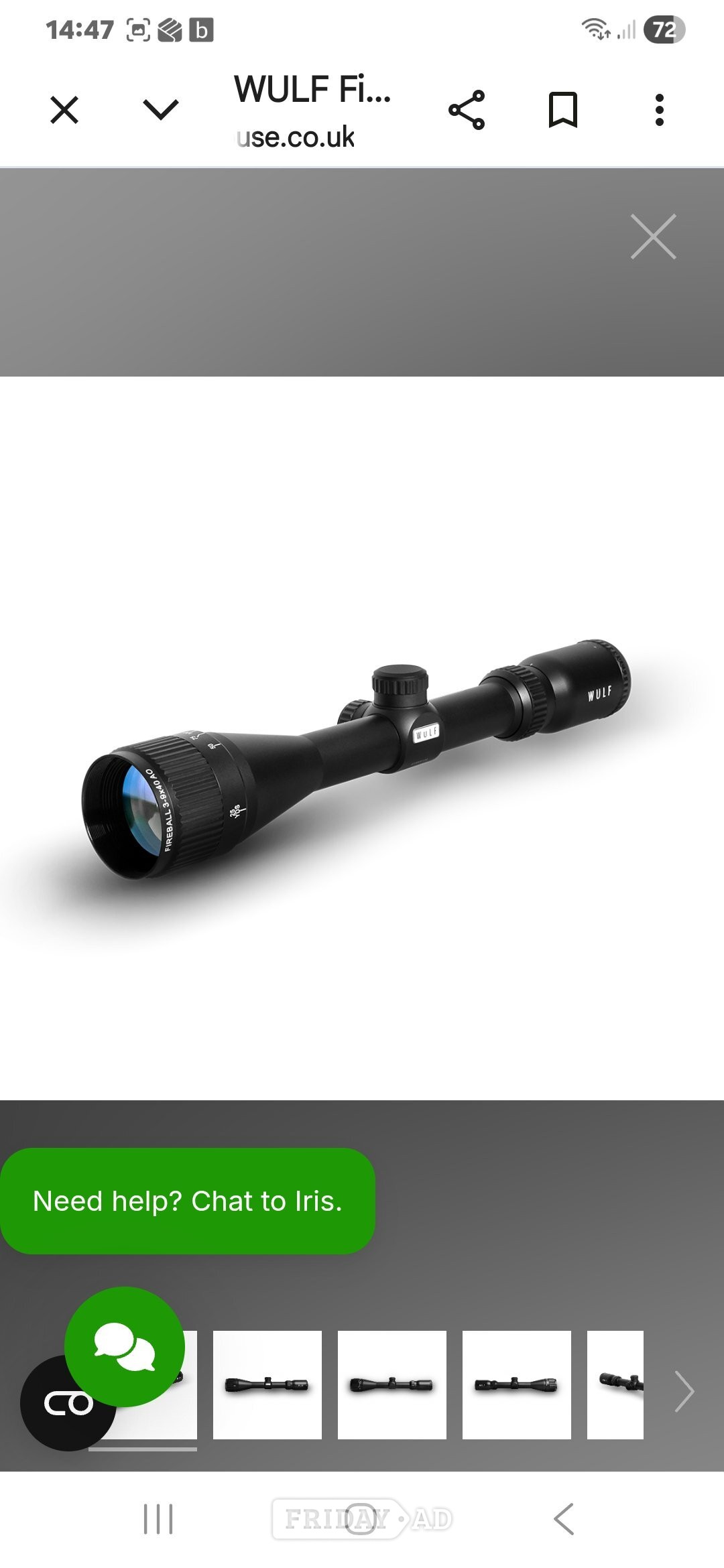 Telescopic sight wulf 3x9x40  