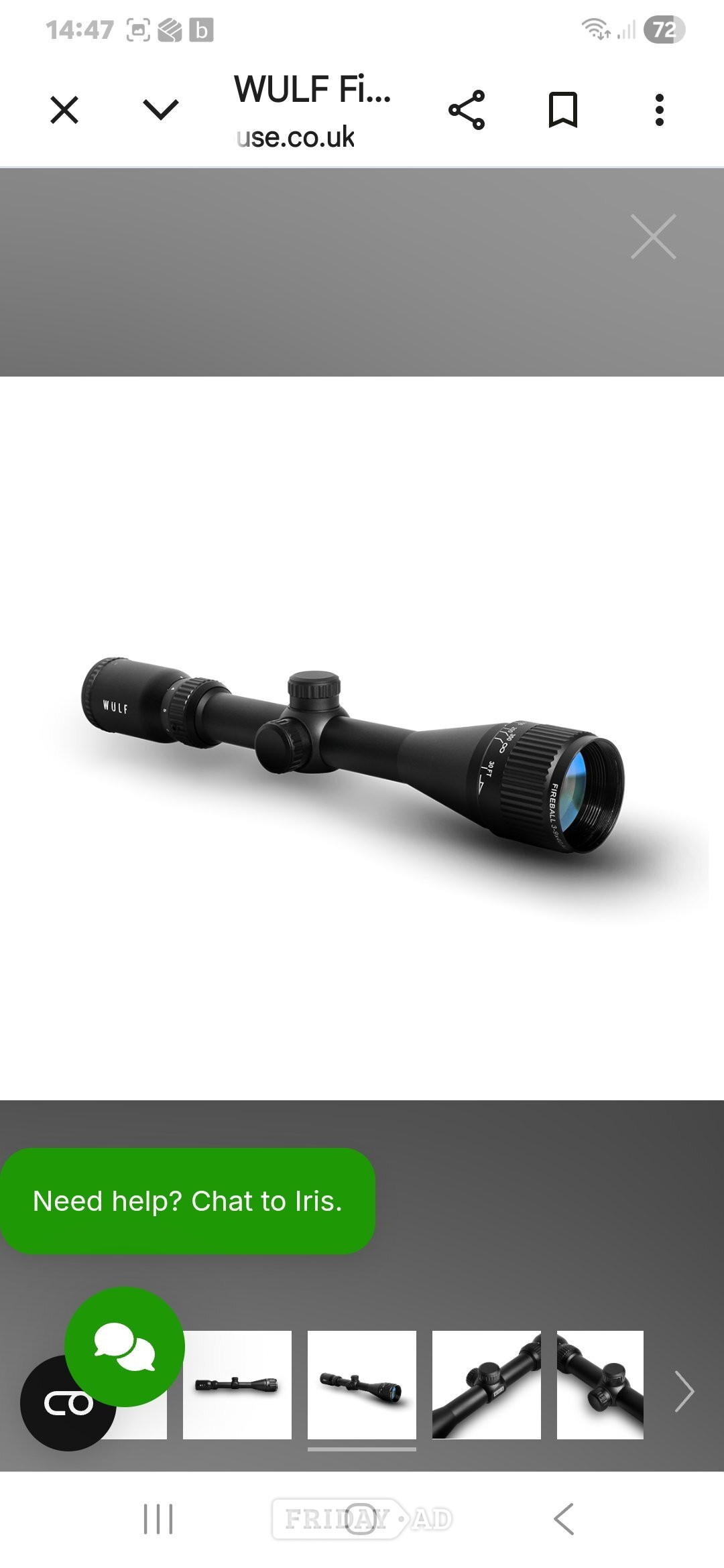 Telescopic sight wulf 3x9x40   - Hobbies & Leisure in Littlehampton