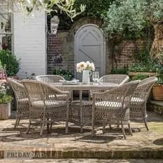 Willowbrook Lattice Weave Rattan Bistro Set, Natural