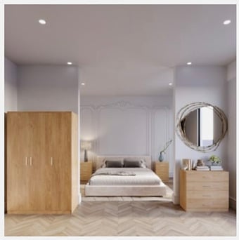 DAKOTA 3 DOOR BEDROOM SET - OAK EFFECT