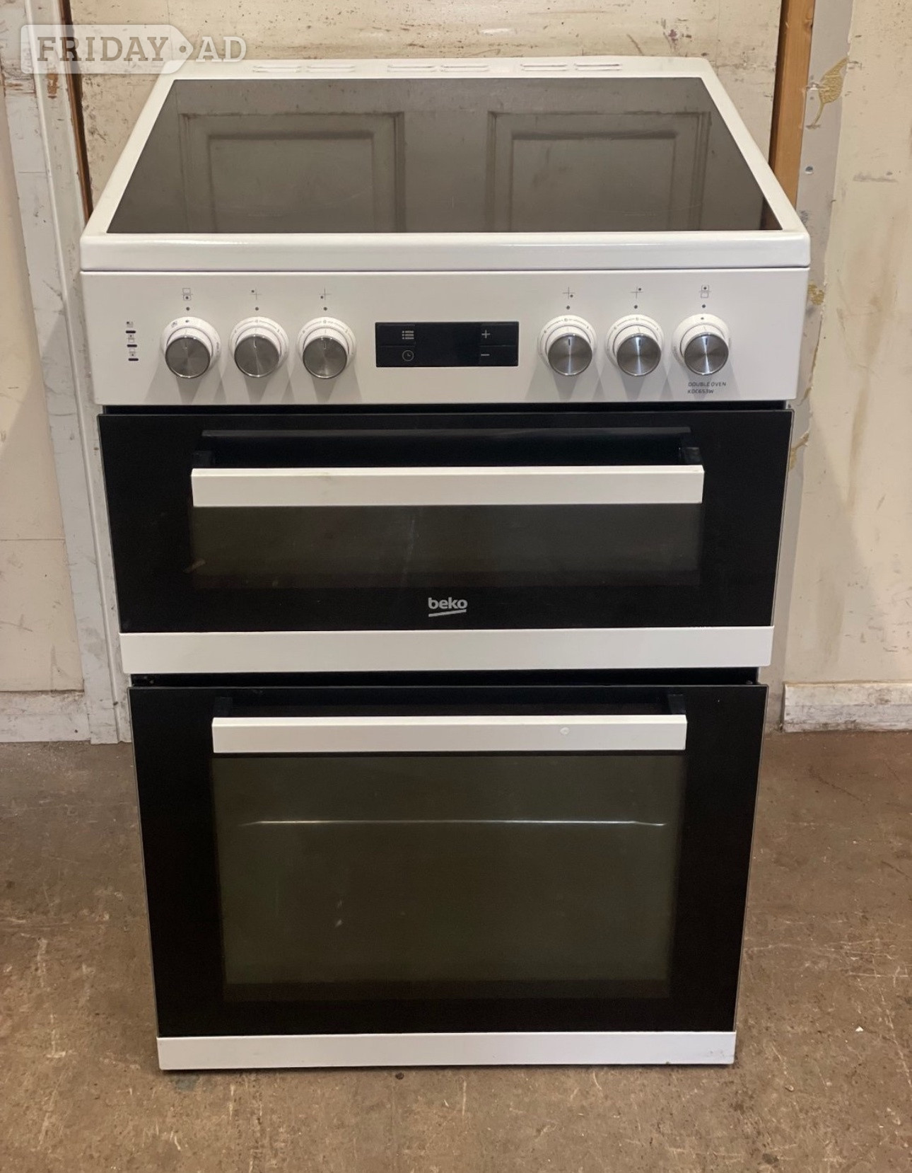 Beko electric cooker 60cm ceramic double oven 3 months warranty 