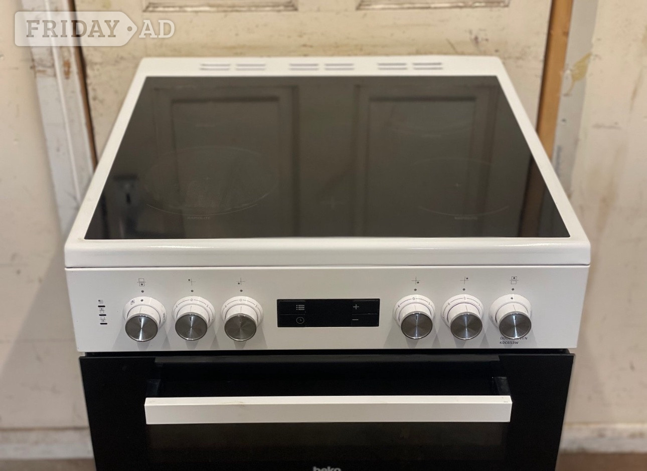 Romford Beko electric cooker 60cm ceramic double oven 3 months warranty 
