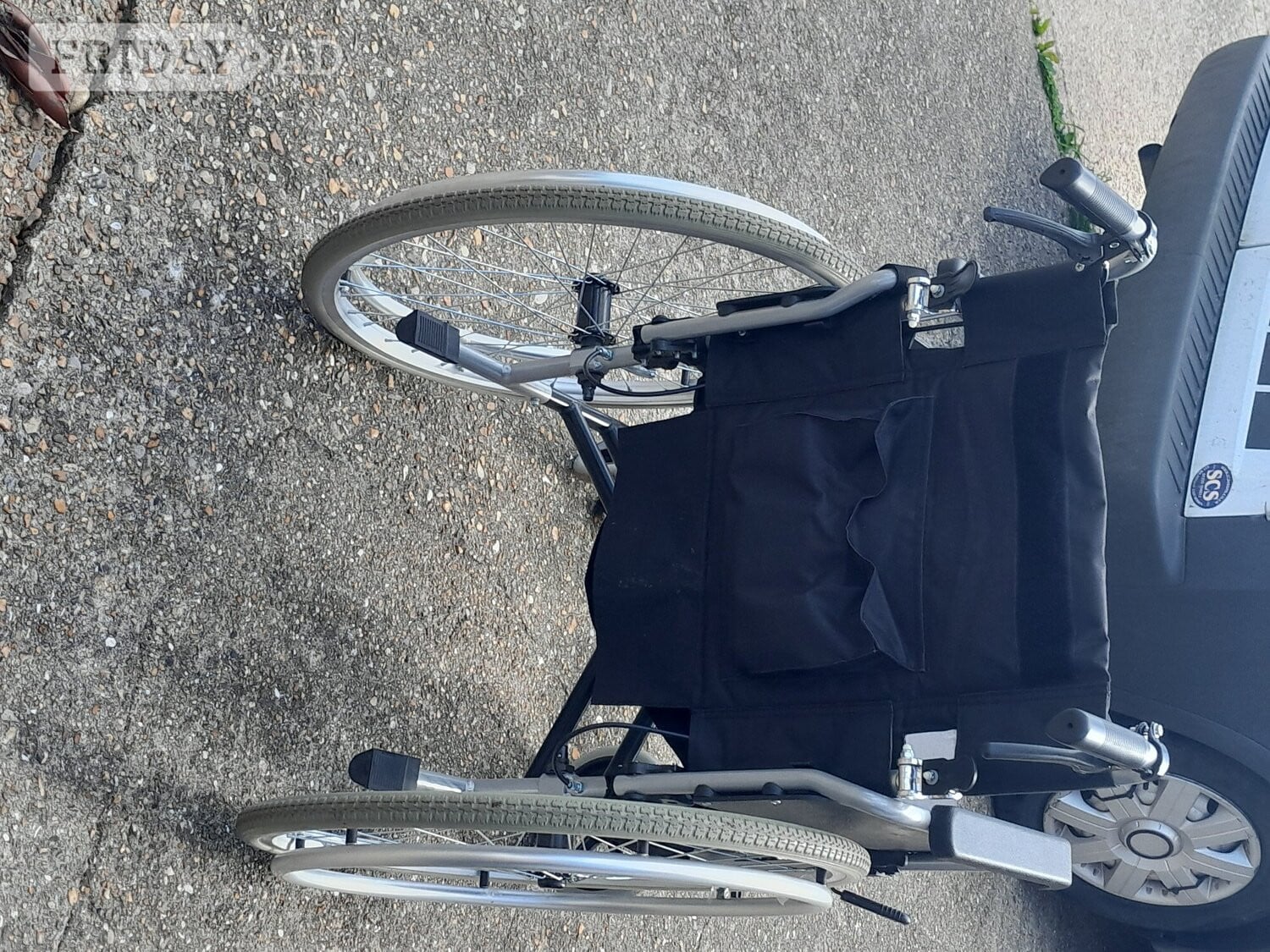 Burgess Hill Used Self Propelled Black Wheelchair Folding Removable Footrest 