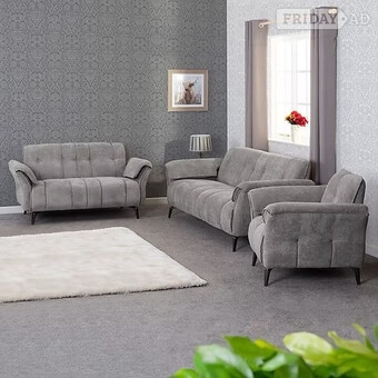 Amalfi 3&2&1 Seater Sofas in Grey