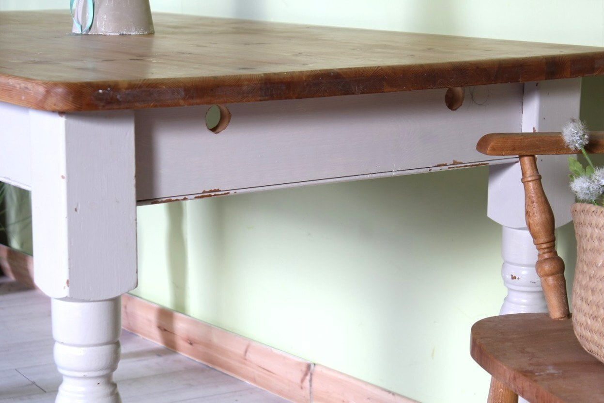Delivery Options - Painted Farmhouse Pine Table H/Made Extension