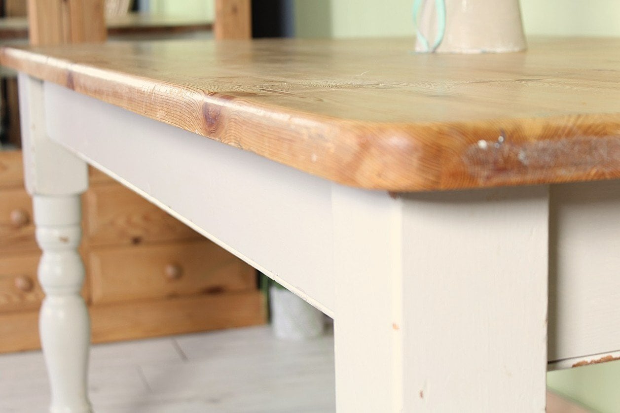 Delivery Options - Painted Farmhouse Pine Table H/Made Extension - Furniture