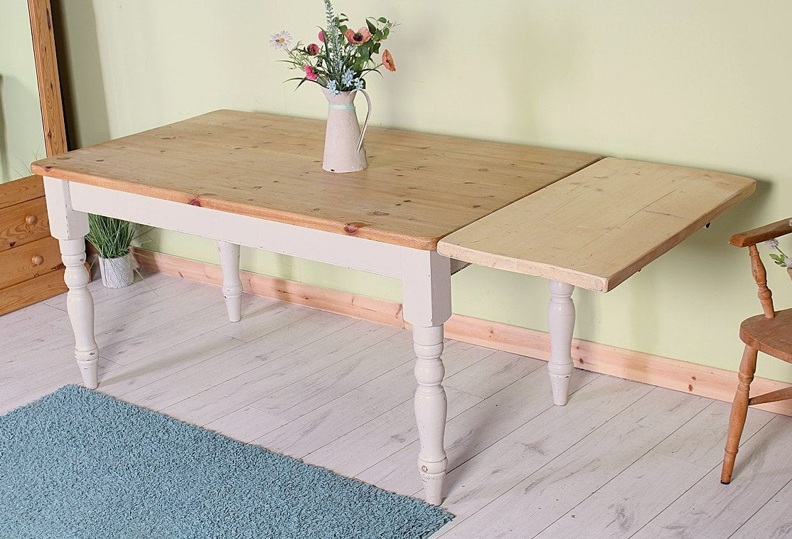 Hailsham Delivery Options - Painted Farmhouse Pine Table H/Made Extension