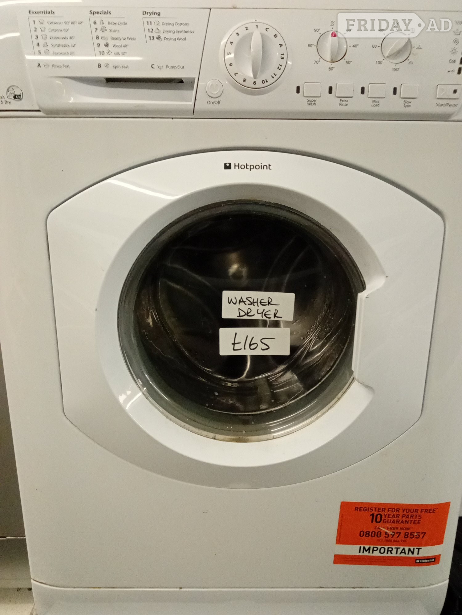 Hotpoint 7kg wash 5kg dry washer dryer  in Chesham
