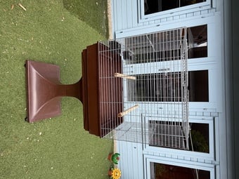 Large open top bird cage with stand