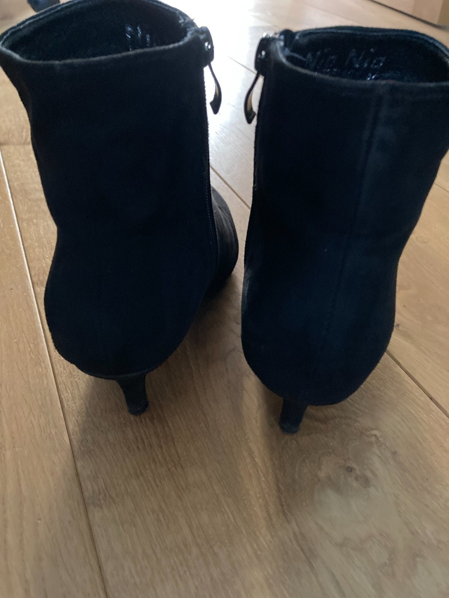 Nio Nio Black Suede Ankle Boots, Size: UK4/EU37