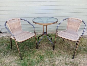 BISTRO STYLE TABLE & 2 CHAIRS
