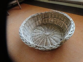 Vintage Wicker Dog Basket