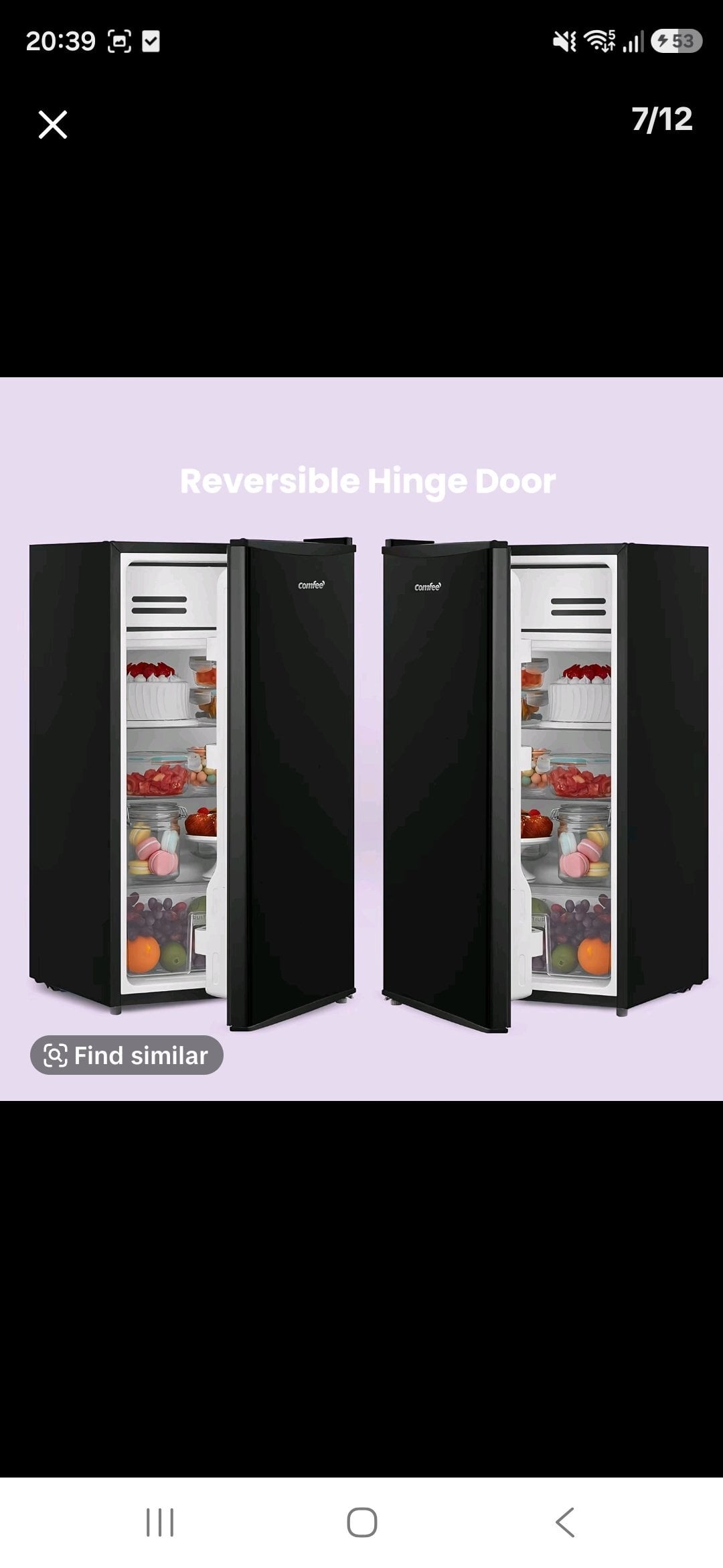 COMFEE'Under Counter Fridge 93L with Cooler Box,Interior Light