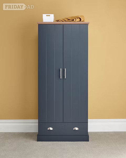 KENDAL 2 DOOR 1 DRAWER WARDROBE - BLUE in Rotherham