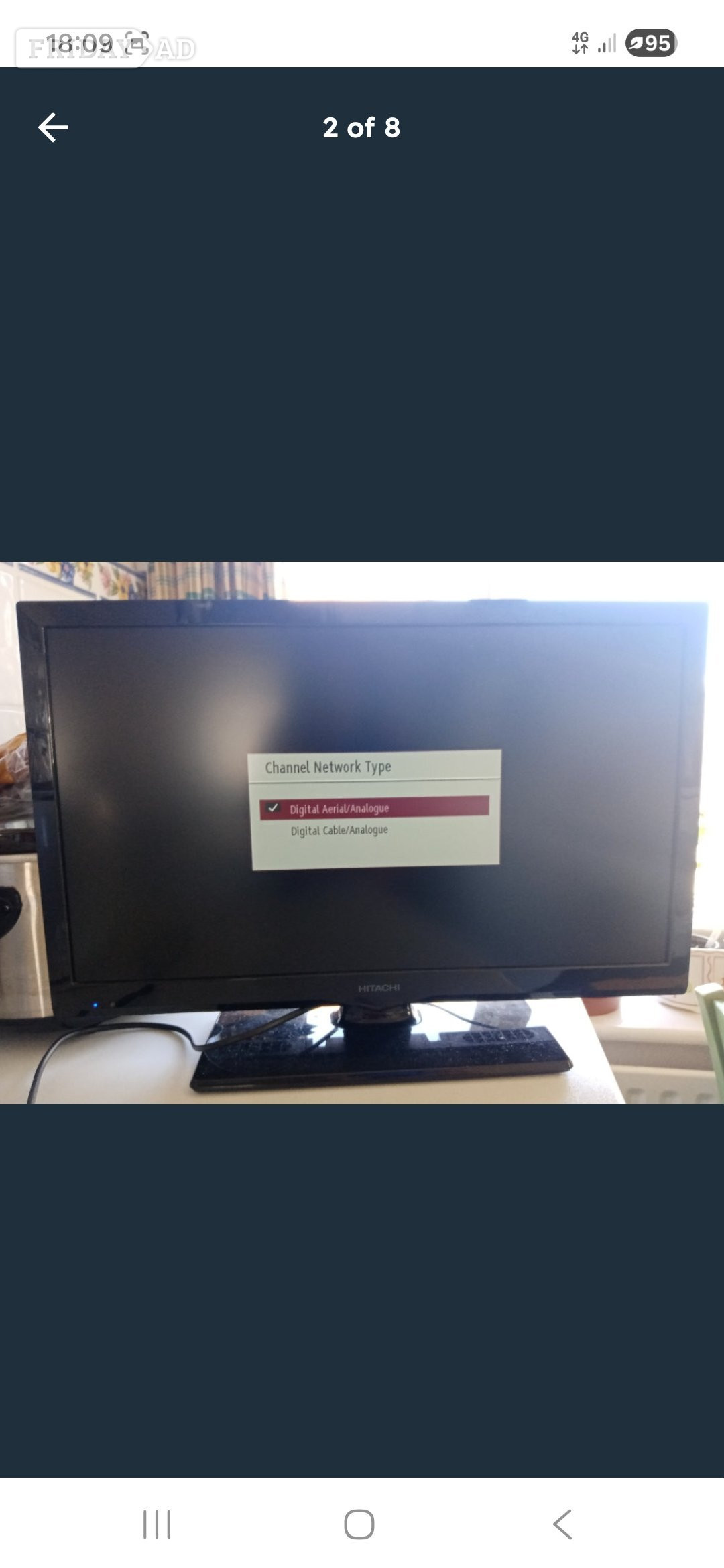 Perfect 22" Hitachi Colour TV, hardly used in Excellent Condition