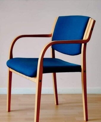 Armchair, Blue Upholstery