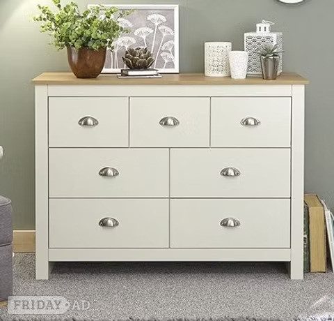 Lancaster 3 + 4 Drawer Merchants Chest Drawer Chest - CREAM in Rotherham