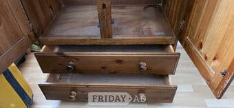 Solid Pine Double Wardrobe 