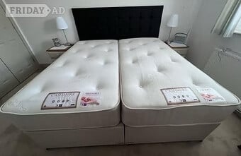 CASHMERE 1000POCKET MATTRESS WITH DIVAN BASE 2 DRAWERS& HB-S/KING